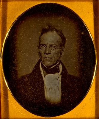 Isaiah Lukens, head-and-shoulders portrait, facing left