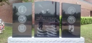 A picture of the Hatboro-Horsham War Memorial with a quote from Harry Truman