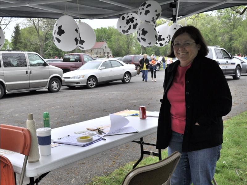 margaret choate under a tent at Graeme park