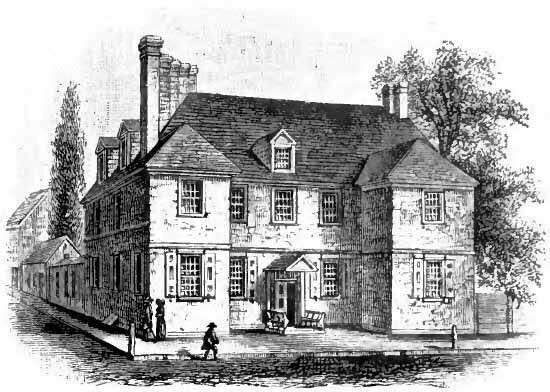 drawing of samuel carpenter's slate roof house